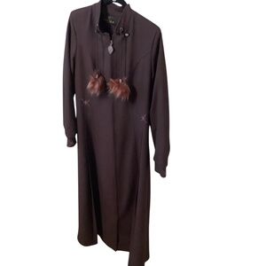 Abaya Topcoat with Detachable Hood, Size S